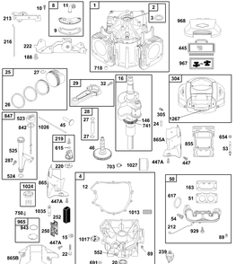Part Location Diagram of BS-699701 Cub Cadet Crankshaft